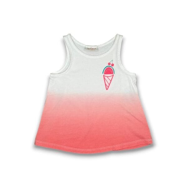 Chaleco con sisa en color rosa y blanco de Cat and Jack con helado